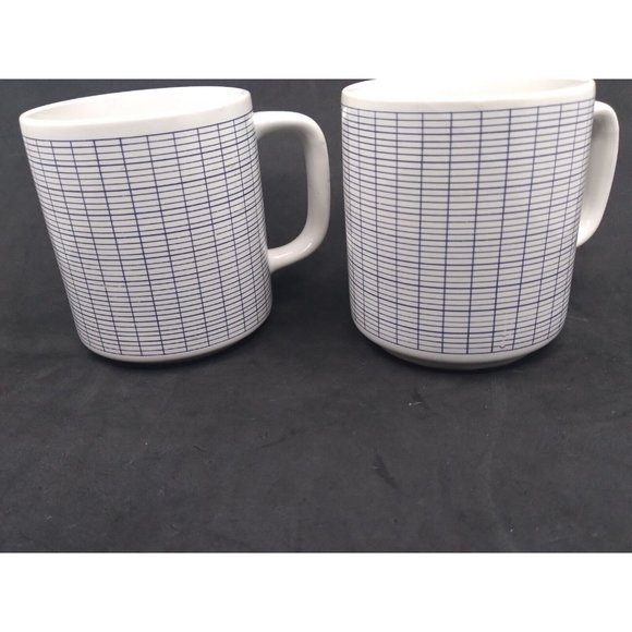 Vtg.set 2 Unmarked Graph Grid Blue Lines Math Phyiscs Mugs - Picture 13 of 16